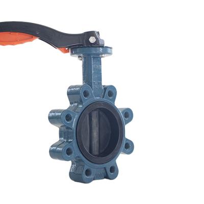 China General Price Disc Hand Lever Hook Butterfly Valve DI Coated EPDM/NBR for sale