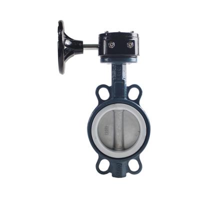 China General JRVAl Carbon Steel PTFE Seat WCB WCC LCC Worm Gear Wafer Butterfly Valve With Price List for sale