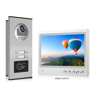 China NIGHT VISION Multi Door Entry Apartment Video Door Phone, RFID Card Opener Available To Run Cat-5 Cable for sale