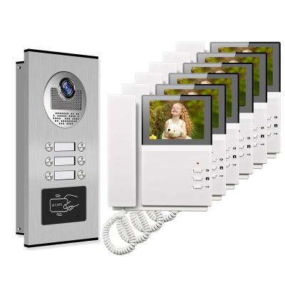 China Easy Install Multi Visual Intercom Doorbell Waterproof Outdoor Network Cable Trunk Video Intercom With RFID Card for sale