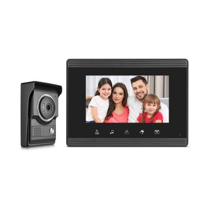 China 6 Indoor Monitors Intercom Wired 7 Inch TFT Color Video Doorbell Screen Monitor Open Handfree Intercom For Home for sale