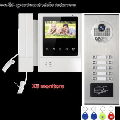 China Waterproof Intercom Camera 4.3inch Fixed Screen Video Door Phone Two Way Handheld Intercom With ID Unlock for sale