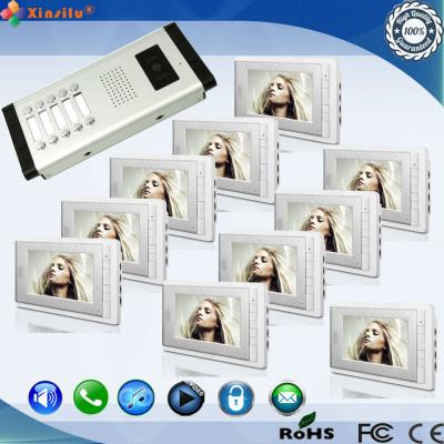 China Multi Family Apartment Building 10 Door Phone Video Intercom Waterproof / Rainproof Cover for sale