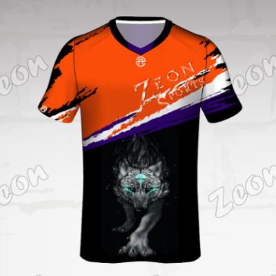 China High Quality Custom Sublimation Hot Selling Wolf Sports Sun Protection Quick Dry T-shirt Anti Shrink Design for sale