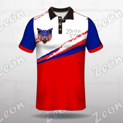 China Wholesale New Arrival 90%Polyester+10%Spandex Mens Shirts Golf Shirts Custom Designs High Quality Sublimated Polo Shirt for sale