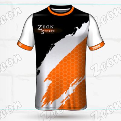 China New Orange Design Sublimated Custom Factory OEM T-shirt Customized Design Shirts Wholesale Anti Shrink for sale