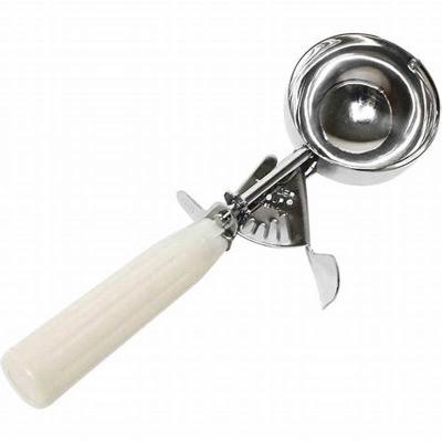 China Sustainable Ice Cream Scoop Cookie Scoop Durable Food Scoop With Colored Handle For Cupcake Baking White Handle for sale