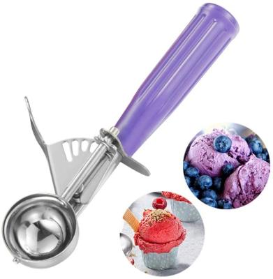 China Practical Stainless Steel 1Pcs Kitchen Food Scoop Fruit Ice Cream Viable Mashed Potato Scoop (Size : 4.2cm) for sale