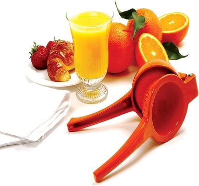 China Best Selling Metal Juice Maker Juicer Manual Lemon Yellow Citrus Squeezer Sustainable Aluminum Press Clip for sale