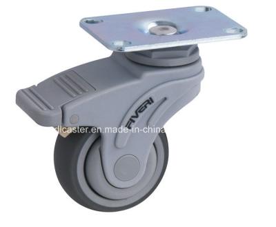 Cina Fiveri 3 pollici 95 kg Plate Brake TPR Caster K5213-736 con cuscinetto a sfere in vendita