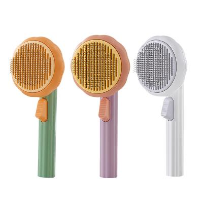 China Amz Viable Cat Product Peine De Gato Pumpkin Popular Cat Brush Comb For Pet for sale