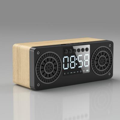 China DTS new product hot sale listen music audio function portable wireless wooden speker with FM for sale