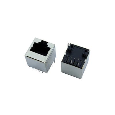 China Stainless Steel or Brass Fireproof DIP 8P 8C Female RJ45 connector in Computers and PCB Board for sale