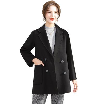 China New style clothing 2021 autumn and winter women's woolen coat waterproof wool coat thickening popular college mid-length wind simple and for sale