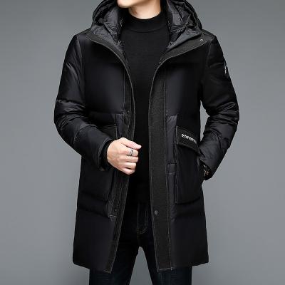 China 2021 new Anti-wrinkle winter down jacket men's warm white duck down coat men's winter jacket men's long thick warm black parka for sale