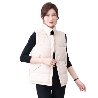 China 2021 Warm Women's Silk Cotton Vest Women's Winter Vest Waistcoat Breathable Sleeveless Short Sleeveless Short Vest Ladies Invest for sale