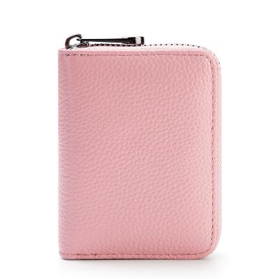 China Slim Women's RFID Leather Wallet Multi Card RFID Blocking Credit Card Holder With Tassel Zipper Women Wallet Purse For Ladies for sale