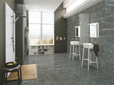 China Anti - Slip Porcelain Marble Floor Tile Multi Black Indoor Outdoor Wear Resistant for sale