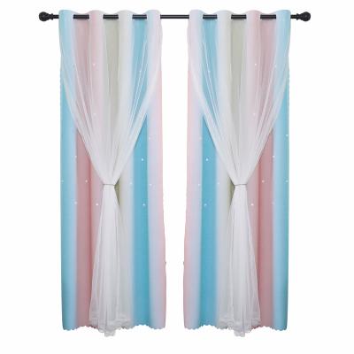 China High-grade blackout children's room color rainbow fabric curtain factory direct sales for sale