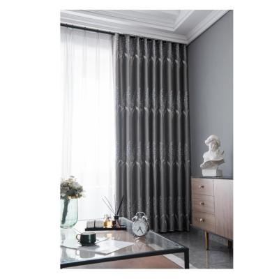 China Nordic light luxury color mosaic blackout curtains hotel living room office sheer linen curtains made in China for sale