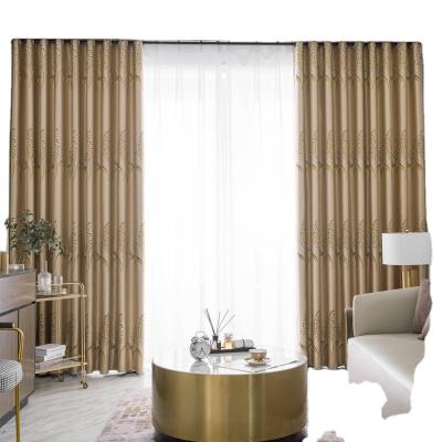 China Wholesale high quality curtain in new in blackout thriller curtain European pure luxury gold color curtain for sale