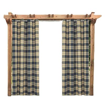 China Blackout Outdoor Yard Curtain Living Room Bedroom Lattice Curtain Waterproof Wholesale for sale