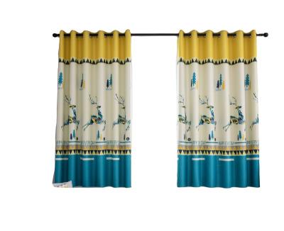 China Wholesale New Design Blackout Supplier Home Decoration Commercial Animal Printing Sunshade Curtain for sale