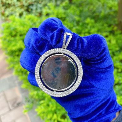 China Hiphop Hiphop Iced Out Sterling Silver Gold Plated VVS Moissanite Diamond Custom Photo Pendant Necklace for Hip Hop Jewelry 925 for sale