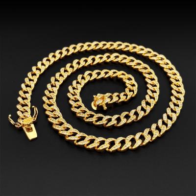 China CLASSIC Hop Bling 6MM Moissanite Diamond Cuban Chain Necklace CLASSIC Wide Row Hip 1 8mm 24