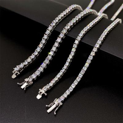 China 2MM 3MM 4MM Bracelet Necklace VVS Moissanite Jewelry 925 Tennis CLASSIC Silver 5MM Chain for sale