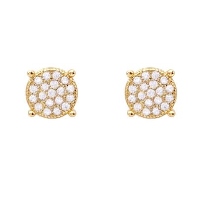 China Fashionable Custom Made Silver or High Quality Silver Cubic Zircon Brass Earring China Factory Price Cheap Stud Earrings Wholesale for sale