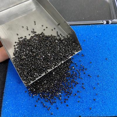 China High quality heat resistant/sparkle lab bling loose diamond around brilliant cut black color moissanite stone for sale