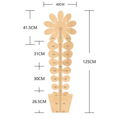 China Europe Kids Growth Height Chart Wooden Ruler For Boys And Girls for sale