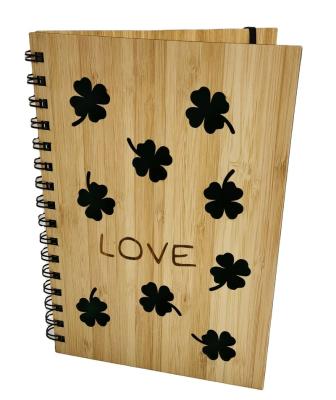 China China Factory OEM Hardcover Book Wooden Diary Notebook For Students for sale