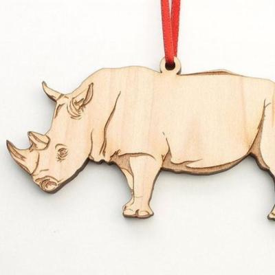 China European rhinoceros wooden ornament for sale