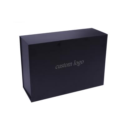 China Recyclable Wholesale large black custom logo paper shoes gift boxes luxury magnetic cardboard packaging with magnet for sale