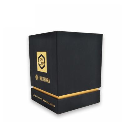 China Recyclable Hot Sale Luxury Eco-friendly Recycled kraft Custom Black Round Jar set Paper Gift Candle Packaging Box for sale