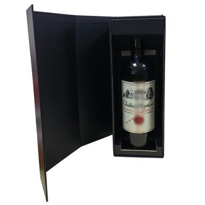 China Recycled Materials Factory Customization Luxury Liquor Bottle Whiskey Gift Box Paper Single Wine Gift Box for sale