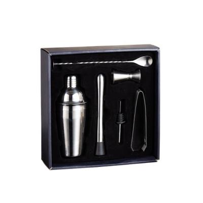 China Cocktail Shaker Set Creation Professional Boston Barware Tools Accessories Metal Stainless Steel Bartender Kit Silver Cocktail Shaker Set for sale