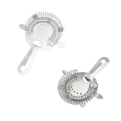 China Sustainable Professional Bar Tools Stainless Steel Ice Filter Bartender Metal Accessories Cocktail Strainer for sale