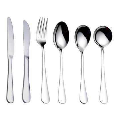 China Viable Luxury High Quality Silver Metal Royal Flatware Serves Spoon Forks and Knife Matte Stainless Steel Cutlery Set for sale