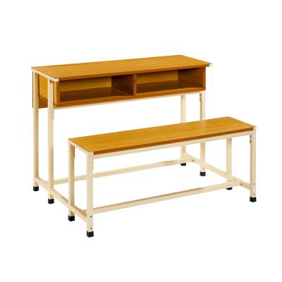 China Modern School Classroom Furniture Metal 2 Seater Desk And Chair For Student for sale