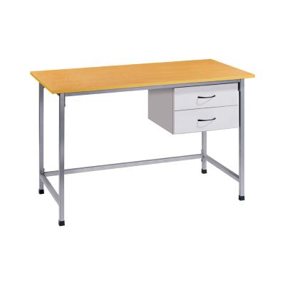 China Single Desk With Drawer Factory Office Furniture Metal Computer Table Desk With Two Drawers for sale