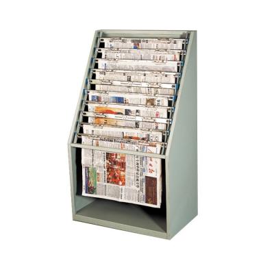 China Morden Style European Antique Metal Newspaper Rack Indoor Outdoor Newspaper Rack for sale