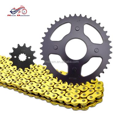 China 45# steel good quality motorcycle chain and sprocket kits AX-1 for sale