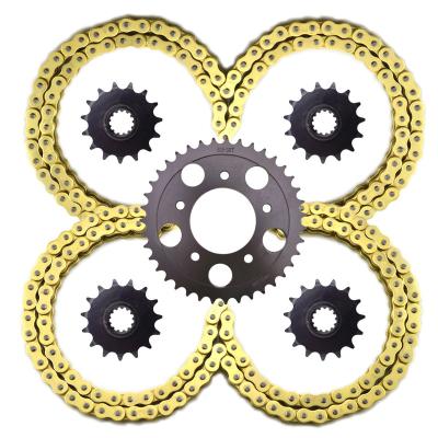 China 1045#zinc CB-1 525 sprocket motorcycle spare parts 39T/15T chain and sprocket kits for HONDA for sale