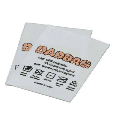 中国 Custom Logo Woven Label Designs Jacquard Wash Care Labels And Viable Edge Labels For Clothes 販売のため