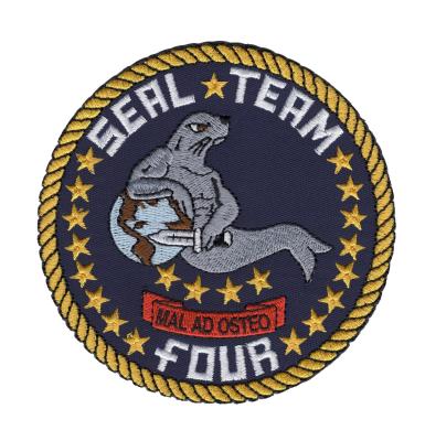 中国 high quality custom 3D embroidery patches Team Navy Patch customs seal 販売のため