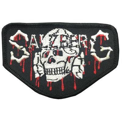 中国 High Quality Custom 3D Band Punk Patches Iron On Embroidered Applique Badge Decoration 販売のため