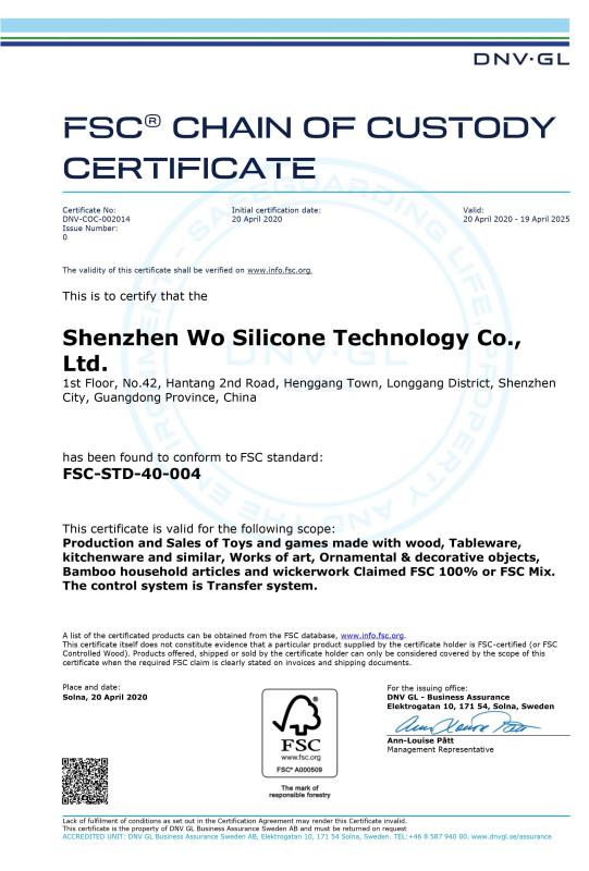 FSC - Shenzhen Wo Silicone Technology Co., Ltd.